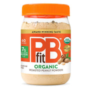 PBfit_8_Ounce_Organic_Peanut_Butter_Powder,_Powdered_Peanut_Spread_from_Real_Roasted_Pressed_Peanuts,_7g_of_Protein_7%_DV,_Gluten-Free,_60_calories,_87%_less_fat_(Pack_of_1)