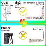 13ft/4M_Led_Vanity_Mirror_Lights_Kit_Bendable_NO_Need_to_Cut_Vanity_Make-up_Mirror_Cloakroom_Adjustable_Flexible_Strip_Light_Table_Set_with_Dimmer_and_Power_Supply_Mirror_Not_Included
