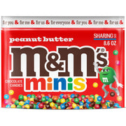 M&M'S_MINIS_Peanut_Butter_Milk_Chocolate_Snacks,_Candy_Bulk,_Sharing_Size_8.6_Oz_Resealable_Bag