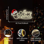 Allball_Merry_Christmas_Neon_Signs_for_Wall_Decor,_LED_Santa_Hat_Neon_Light_USB_Powered,_for_Christmas_Party_Gift_Birthday_Party_Bar_Living_Room_Bedroom_Children'S_Room_Wall_Decor(16.8_*_8.2_In)