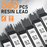 Four_Candies_Metal_Mechanical_Pencil_Set_-__Art_Mechanical_Pencils_&_360PCS_HB_Lead_Refills_&_3PCS_Erasers_&_9PCS_Eraser_Refills,_Drawing_Mechanical_Pencils_for_Writing,_Sketching/With_Case