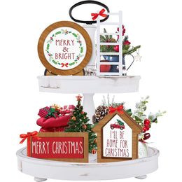 Farmhouse_Christmas_Tiered_Tray_Decorations_Set_-_Year_Round_Seasonal_Interchangeable_Holiday_Rustic_Wooden_Frames_with_Cards,_Ladder_for_Home_Kitchen_Table_Thanksgiving_Centerpiece