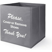 Opret_Large_Shoe_Cover_Box_Black,_Real_Estate_Agent_Supplies,_Disposable_Shoe_Cover_Dispenser_Box_for_Open_House,_Please_Cover_or_Remove_Shoes,_Foldable_Storage_Bin_for_Shoe_Bootie