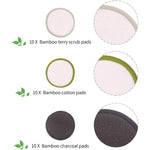 Chloven_30_Pack_Reusable_Makeup_Remover_Pads_-_Bamboo_Cotton_Rounds_for_Toner,_Washable,_Eco-Friendly_for_All_Skin_Types_with_Cotton_Laundry_Bag_Organic_Charcoal_Cosmetic