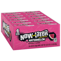 Now_and_Later_Candy,_Watermelon_Flavor,_0.93_Ounce_Bars_(Pack_Of_24)_Snack_Bonbon_Sweet