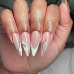 French_Tip_Press_on_Fake_Nails_Press_ons_with_Designs_Chrome_False_Nails_Long_Glossy_Full_Cover_Glue_on_Nails_Cute_Acrylic_Stick_on_Nails_for_Women_Nails_Manicure_Decoration_24Pcs