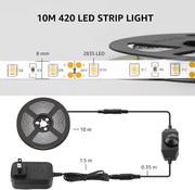 Lepro_LED_Strip_Light,_16.4_ft/32.8Ft_Dimmable_Vanity_Lights,_6000K_Super_Bright_LED_Tape_Lights,_420_LEDs_SMD_2835,_Strong_3M_Adhesive,_Suitable_for_Home,_Kitchen,_Under_Cabinet,_Bedroom,_Daylight_White