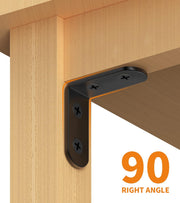 18PCS_L_Bracket_Corner_Bracket,_FATLODA_Stainless_Steel_L_Brackets_for_Shelves,_Black_Small_Right_Angle_Bracket,_Metal_Corner_Brace_for_Wood_Furniture_Cabinet_Chair_with_72PCS_Screws_(1.57x1.57_in)