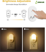 L_LOHAS_LED_Motion_Sensor_Night_Light,_2/4_Pack,_Motion_Activated_Night_Light,_Night_Lights_Plug_into_Wall_Motion_Sensor,_Warm_White/Daylight_White/Red/Amber/Blue,_Adjustable_Brightness_30/60LM,_for_Kids_Adults_Bathroom_Bedroom