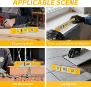 9_Inch_Torpedo_Level,_Magnetic_Box_Level_with_45°/90°/180°_Bubbles,_Shock_Resistant_Bubble_Level_Tool_for_Measuring