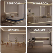 16.4ft/32.8ft_COB_LED_Strip_Light_with_Remote,_2700K-6500K_Dimmable_Bright_Warm_White_Led_COB_Strip_Light,_White_Continuous_Led_Strip_Light_for_Mirror,_Stair,_Cabinet,_Room