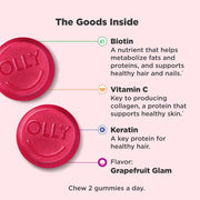 OLLY_Undeniable_Beauty_Gummy,_For_Hair,_Skin,_Nails,_Biotin,_Vitamin_C,_Keratin,_Chewable_Supplement,_Grapefruit,_30_Day_Supply_-_60_Count