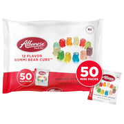 Albanese World's Best, Halloween 12 Flavor Gummi Bear Cubs®, 50-0.5oz Trick or Treat Bags of Halloween Candy