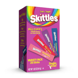 Skittles_Singles_To_Go_Variety_Pack,_Watertok_Powdered_Drink_Mix,_Zero_Sugar,_Low_Calorie,_Includes_4_Flavors,_1_Box_(20_Single_Servings)_(Wild_Berry)