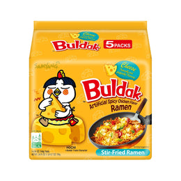 Samyang_Buldak_Spicy_Ramen,_Hot_Chicken_Ramen,_Korean_Stir-Fried_Instant_Noodle,_Cheese,_1_Bag_with_5_Pack