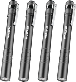 WORKPRO_LED_Pen_Light,_Aluminum_Pen_Flashlights,_Pocket_Flashlight_with_Clip_for_Inspection,_Emergency,_Everyday,_2AAA_Batteries_Include,_Gray(4-Pack)