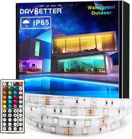 DAYBETTER_Waterproof_Led_Lights_for_Bedroom,_16.4ft/32.8ft/66ft_Led_Strip_Lights,_300_LEDs_Color_Changing_RGB_44_Keys_Remote_Controller,_12v_for_Outdoor_Room_Home_Party_Christmas_Decoration