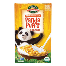 EnviroKidz_Organic_Panda_Puffs_Cereal,_10.6_oz_(Pack_of_1),_Peanut_Butter,_Gluten_Free,_Non-GMO,_by_Nature's_Path