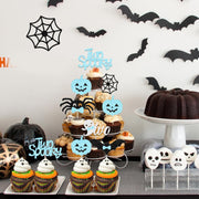 Halloween_Two_Spooky_Cupcake_Toppers_Birthday_Decorations_for_2_Year_Old_Boy,_36Pcs_Ghost_Dessert_Table_Blue_Black_Cupcake_Toppers_Decors_Birthday_Celebration_Party_Favor_Supplies