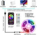 Battery_Powered_Led_Strip_Lights_13ft/20ft/2x16.4Ft_USB/Battery_Operated_RGB_LED_Lights_Birthday_Christmas_Gift_with_Remote_for_TV_Backlight,_Bedroom,_Camping