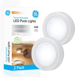 GE_Wireless_LED_Tap-Lights,_Battery_Operated,_20_Lumens,_Touch-Activated_Puck_Lights,_Stick-On_for_Under_Cabinet,_Kitchen,_Closet,_or_Garage,_2/4/6-Pack