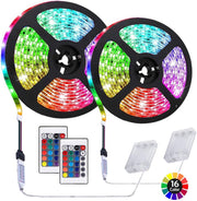 6.56_feet_Battery_Powered_LED_Strip_Lights,_DIY_Indoor_and_Outdoor_Decoration,_Waterproof,_24_Keys_Remote,_1_Pack/2_Pack
