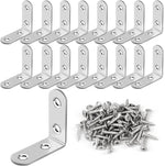 16_Pcs_L_Bracket_Stainless_Steel_Corner_Brace_Sets,_90_Degree_Right_Angle_Brackets_with_64_Pcs_Screws,_L_Bracket_Firmware_for_Wooden_Shelves,_Chairs,_Tables,_Dressers,_Furniture_(Silver)
