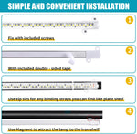 LED_Grow_Light_Strips_for_Indoor_Plants_Full_Spectrum_3500K,_96_LEDs_Plant_Light_Bar_with_3/9/12H_Timer,_10_Dimmable_Levels_for_Seedling_Succulent,_13_Inches_1_Head/2_Head/3_Head/4_Head