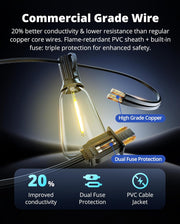 VIPAR_Outdoor_String_Lights_LED_Patio_Lights_IPX5_Waterproof_with_10+1_ST38_Shatterproof_Edison_Bulbs,_2700K_Connectable_Outside_Hanging_Light_for_Porch,_Garden,_Backyard,_Deck,_Balcony,_E12_Base