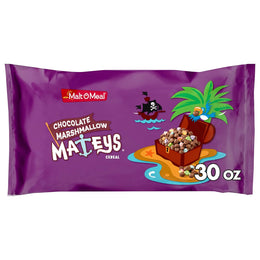 Malt-O-Meal_Chocolate_Marshmallow_Mateys_Breakfast_Cereal,_Crunchy_Chocolate_Cereal_with_Marshmallows,_Large_Cereal_for_Family,_30_OZ_Resealable_Cereal_Bag