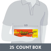 REESE'S_Milk_Chocolate_Snack_Size_Peanut_Butter_Cups,_Candy_Pantry_Pack,_Halloween_Candy,_13.75_oz_(25_Pieces)