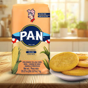 P.A.N._Yellow_Corn_Meal_–_Pre-cooked_Gluten_Free_and_Kosher_Flour_for_Arepas_(2.2_lb/Pack_of_1)