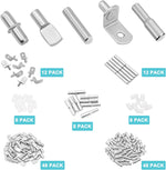 144_Pcs_Shelf_Pins_Pegs_Kit,5_Styles_Metal_Shelf_Support_Pegs,Cabinet_Pegs_for_Shelves,Dual_Diameter_Shelf_Pins_with_Silicone_Covers,Shelf_Bracket_Holders_for_Furniture_Glass_Corner_&_Wood_Shelves