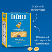De_Cecco_Orecchiette_No._91_Pasta,_16_Oz,_Authentic,_Slow_Dried,_Made_with_Durum_Wheat,_Versatile_Pasta_for_Sauces_&_Recipes,_Made_in_Italy