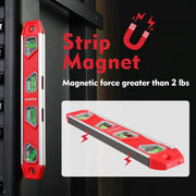 WORKPRO_12_Inch_Torpedo_Level,_Magnetic_Small_Leveler_Tool,_Plumbing_Level_with_Pitch_Vial,_Aluminum_Reinforced,_4_Bubbles,_V-Groove_for_Conduit_Bending