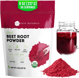 Kate_Naturals_Organic_Beet_Root_Powder_for_Smoothies,_Baking_&_Juice._Raw_Beetroot_Superfood_&_Natural_Red_Food_Coloring_(8oz,_Non-GMO,_Earthy_Flavor)