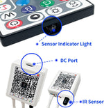 KEXU_44_Key_RGB_LED_Strip_Lights_IR_Remote_Control,Remote_Receiver_for_RGB_LED_Light_Strip,_24V_Power_Adapter_for_LED_Lights_for_Bedroom