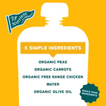 Serenity_Kids_6+_Months_Baby_Food_Pouches_Puree_Made_With_Ethically_Sourced_Meats_&_Organic_Veggies_|_3.5_Ounce_BPA-Free_Pouch_|_Free_Range_Chicken,_Pea,_Carrot_|_1_Count