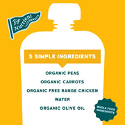 Serenity_Kids_6+_Months_Baby_Food_Pouches_Puree_Made_With_Ethically_Sourced_Meats_&_Organic_Veggies_|_3.5_Ounce_BPA-Free_Pouch_|_Free_Range_Chicken,_Pea,_Carrot_|_1_Count