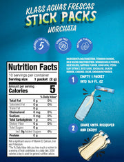 Klass_Aguas_Frescas_|_Drink_Mix_Packets_|_Horchata_Flavored_|_Sugar_Free_On-The-Go_Packets,_Low_Calorie_(40_Count_Powder_Stick_Packs)