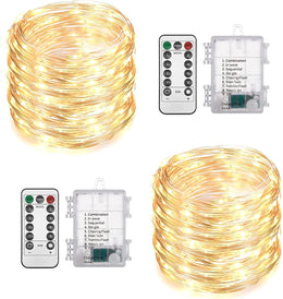 2_Pack_Total_200_LED_Fairy_Lights_Battery_Operated_String_Lights_with_Remote_&_8_Modes,_33FT_Waterproof_Copper_Wire_Battery_Powered_Twinkle_Lights_for_Outdoor_Christmas_Parties_Decoration_Warm_White