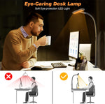 LED_Desk_Lamp_for_Office_Home,_Eye-Caring_Desk_Light_with_Stepless_Dimming_Adjustable_Flexible_Gooseneck,_10W_USB_Adapter_Desk_Lamp_with_Clamp_for_Reading,_Study,_Workbench_(Black)