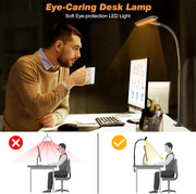 LED_Desk_Lamp_for_Office_Home,_Eye-Caring_Desk_Light_with_Stepless_Dimming_Adjustable_Flexible_Gooseneck,_10W_USB_Adapter_Desk_Lamp_with_Clamp_for_Reading,_Study,_Workbench_(Black)