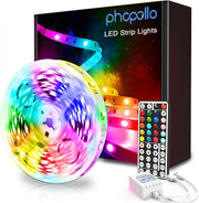 phopollo_Led_Strip_Lights_Color_Changing_16.4ft/25FT/32.8FT/100FT/130FT_Flexible_5050_RGB_Led_Lights_Kit_with_Power_Supply_and_44_Keys_Remote