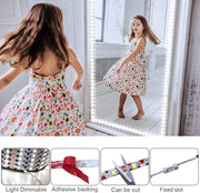 13ft/4M_Led_Vanity_Mirror_Lights_Kit_Bendable_NO_Need_to_Cut_Vanity_Make-up_Mirror_Cloakroom_Adjustable_Flexible_Strip_Light_Table_Set_with_Dimmer_and_Power_Supply_Mirror_Not_Included