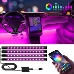 Winzwon_Led_Lights_for_Car_Accessories_Interior,_Birthday_Gifts_for_Women_Men,_Halloween_Trunk_or_Trick_Car_Decorations_Kit_APP_Control_with_USB_Port_Color_Change_Lights_for_Truck_Decor,_12V-_1_Pack/2_Pack