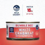 Bumble_Bee_White_Flake_Crab_Meat_in_Water,_6_oz_Can_-_16g_Protein_&_1g_Carb_Per_Serving_-_Wild_Caught,_Flaky,_Drain_Before_Use,_6_Ounce_(Pack_of_1)