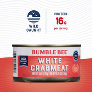 Bumble_Bee_White_Flake_Crab_Meat_in_Water,_6_oz_Can_-_16g_Protein_&_1g_Carb_Per_Serving_-_Wild_Caught,_Flaky,_Drain_Before_Use,_6_Ounce_(Pack_of_1)
