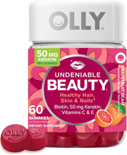 OLLY_Undeniable_Beauty_Gummy,_For_Hair,_Skin,_Nails,_Biotin,_Vitamin_C,_Keratin,_Chewable_Supplement,_Grapefruit,_30_Day_Supply_-_60_Count