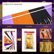 LOLStar_3_Pack_Orange_Purple_Black_Photo_Booth_Props,3.3_X_6.6_ft_Halloween_Foil_Fringe_Curtains,Halloween_Party_Photo_Backdrop_Streamer_Backdrop_for_Birthday_Anniversary_Halloween_Party_Decoration